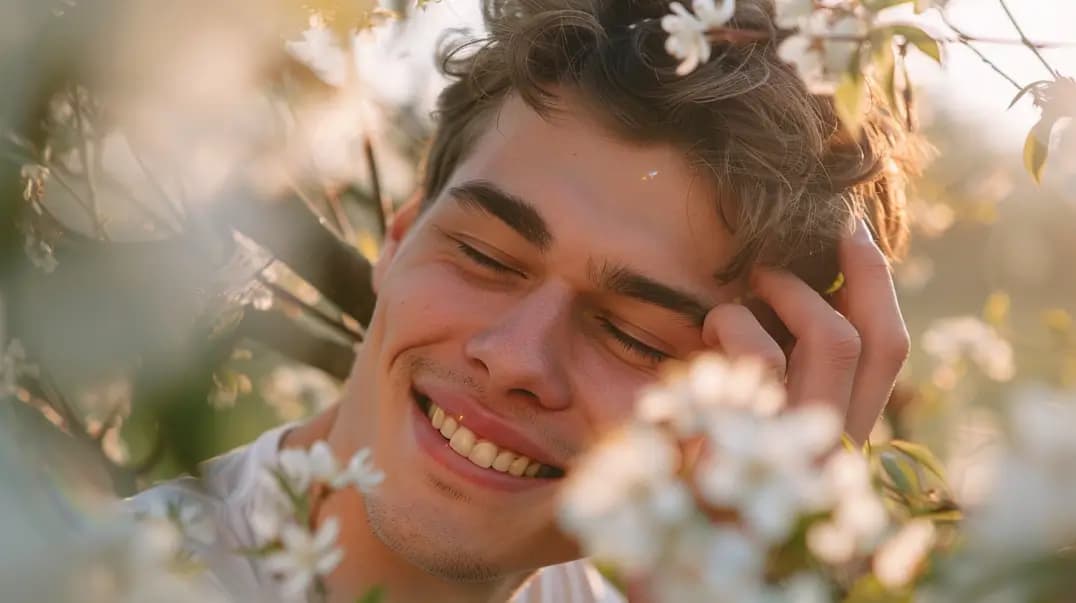Homme appliquant de l'huile de tea tree diluée sur une imperfection