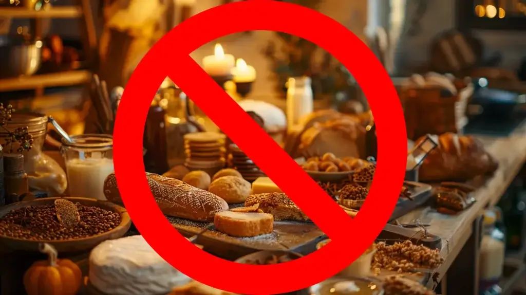 Aliments à éviter pour la dermite séborrhéique sur une table