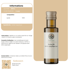 image descriptive de l'huile mct c8 sebozen