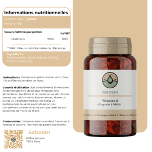 Fiche Produit Vitamine A Sebozen