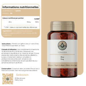 Fiche Produit Zinc Sebozen