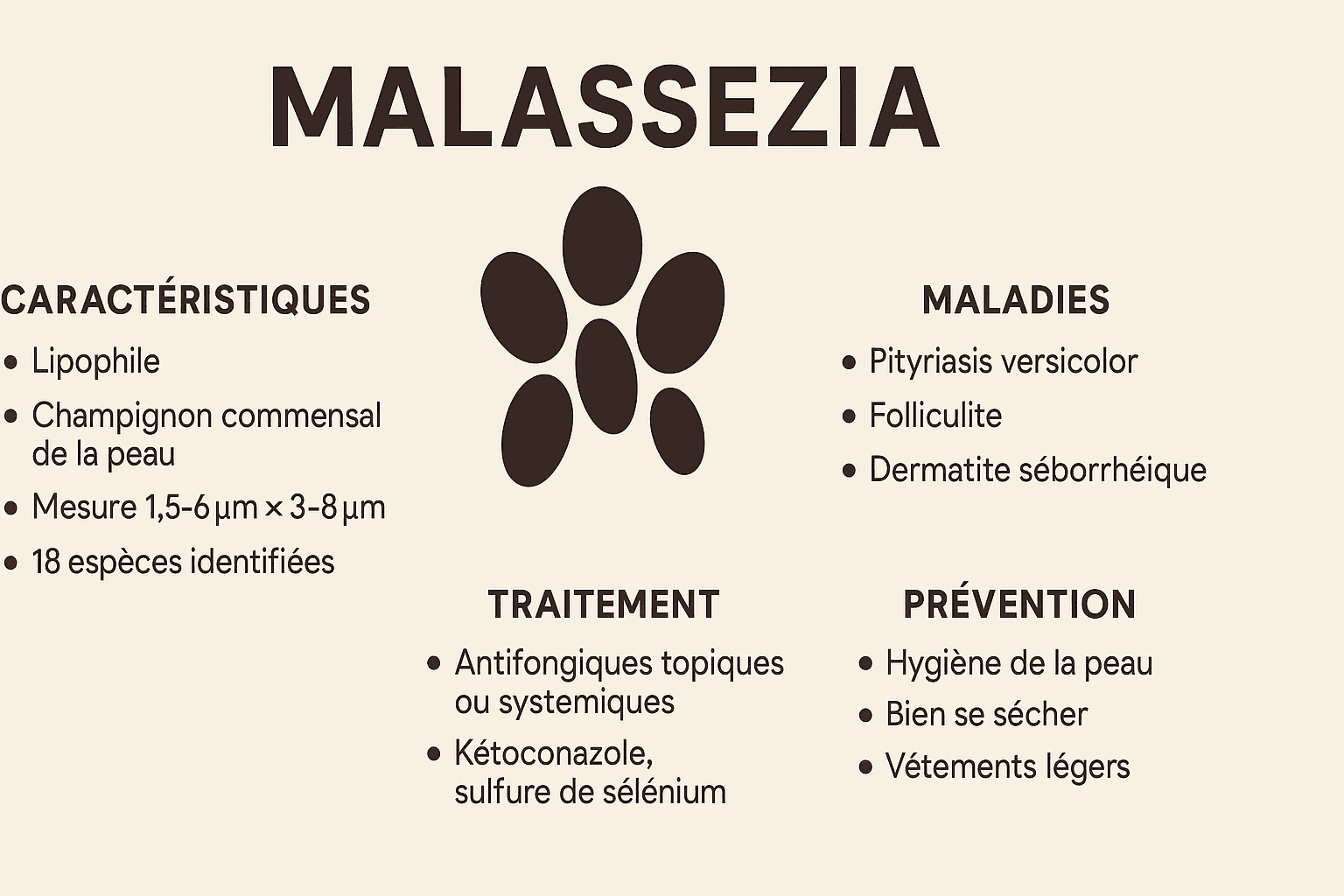 infographie générale sur la malassezia
