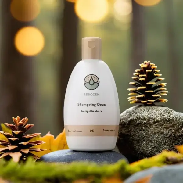 le shampoing anti dermite séborrhéique de sebozen dans une foret