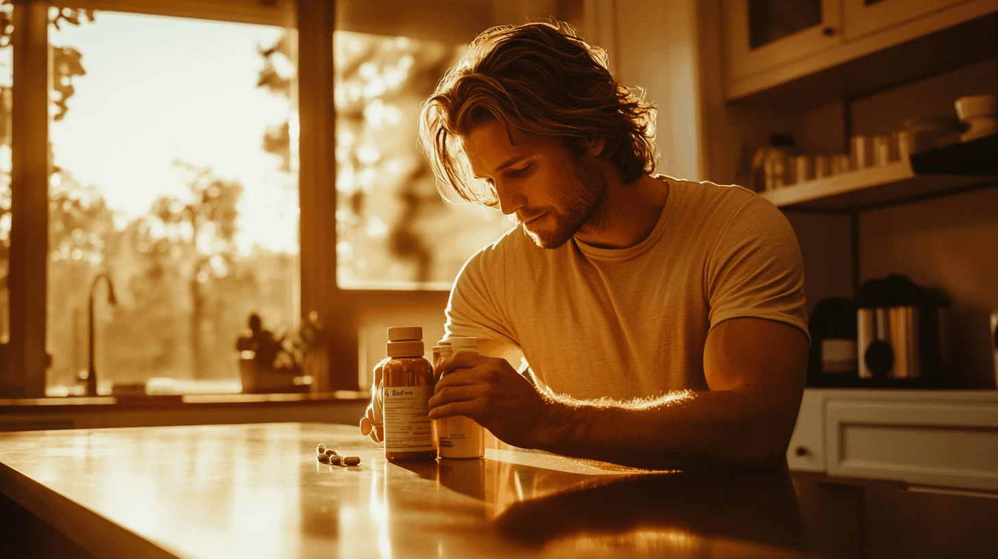 un homme qui utilise es meilleurs compléments alimentaires chute de cheveux, calvitie et cheveux fins